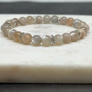Gray Moonstone Mix crystal bracelet
